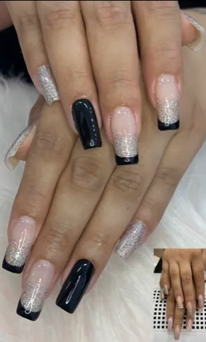 Alongamento de unhas finalizado
